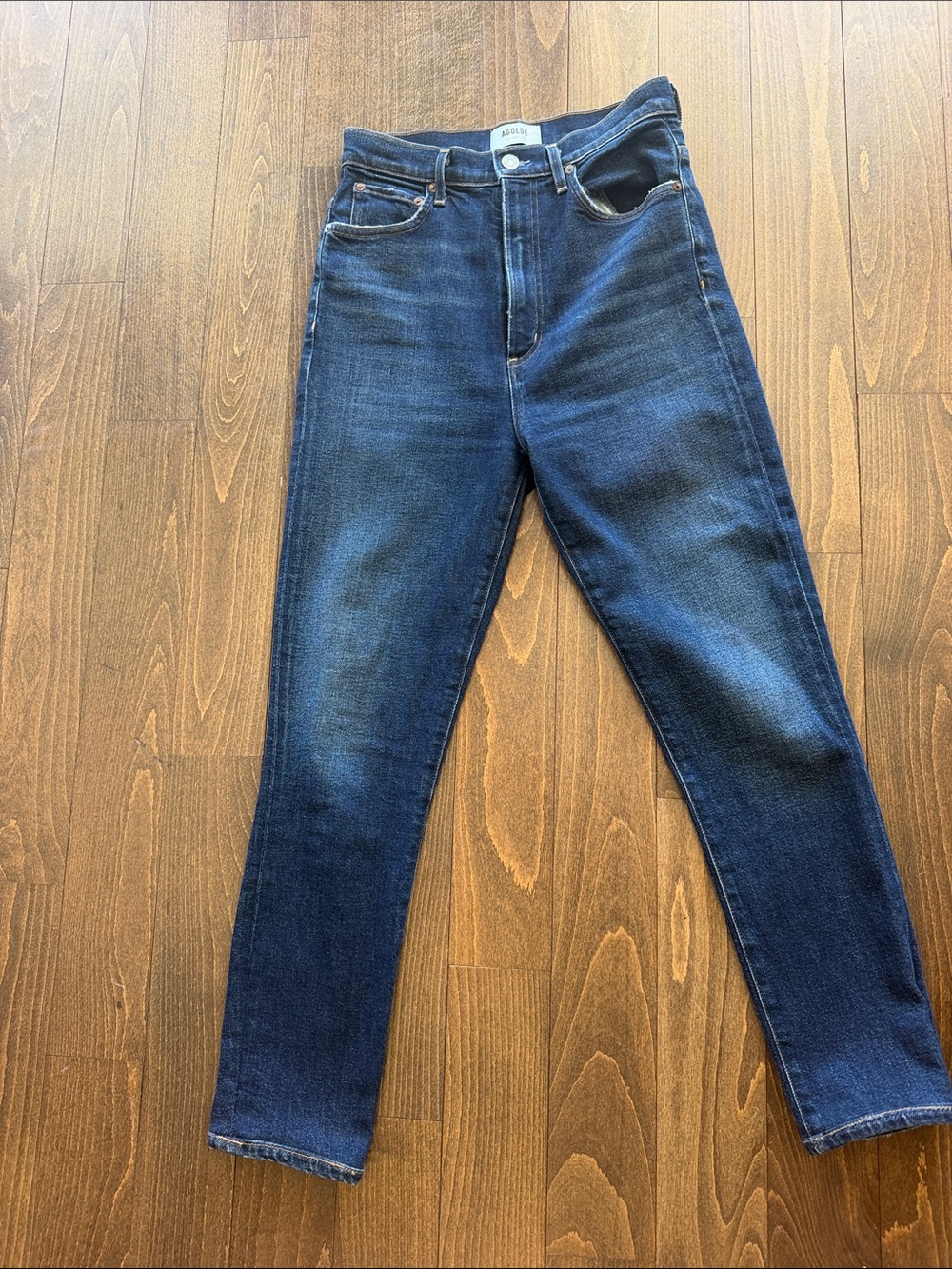 Agolde High-Rise Indigo Slim Jeans